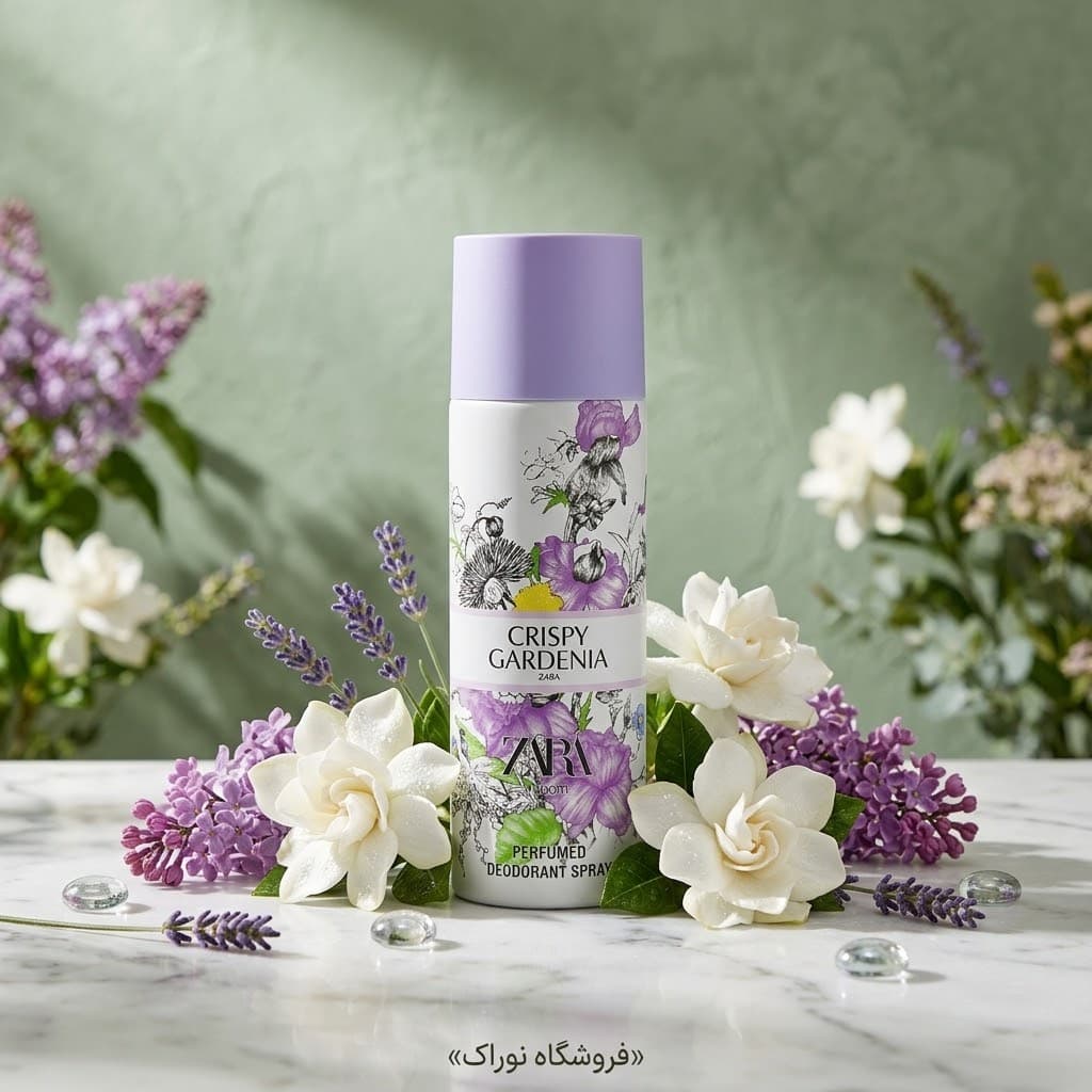اسپری بدن زنانه کریسپی گاردنیا زارا حجم ۲۰۰ میل | اسپری Crispy Gardenia