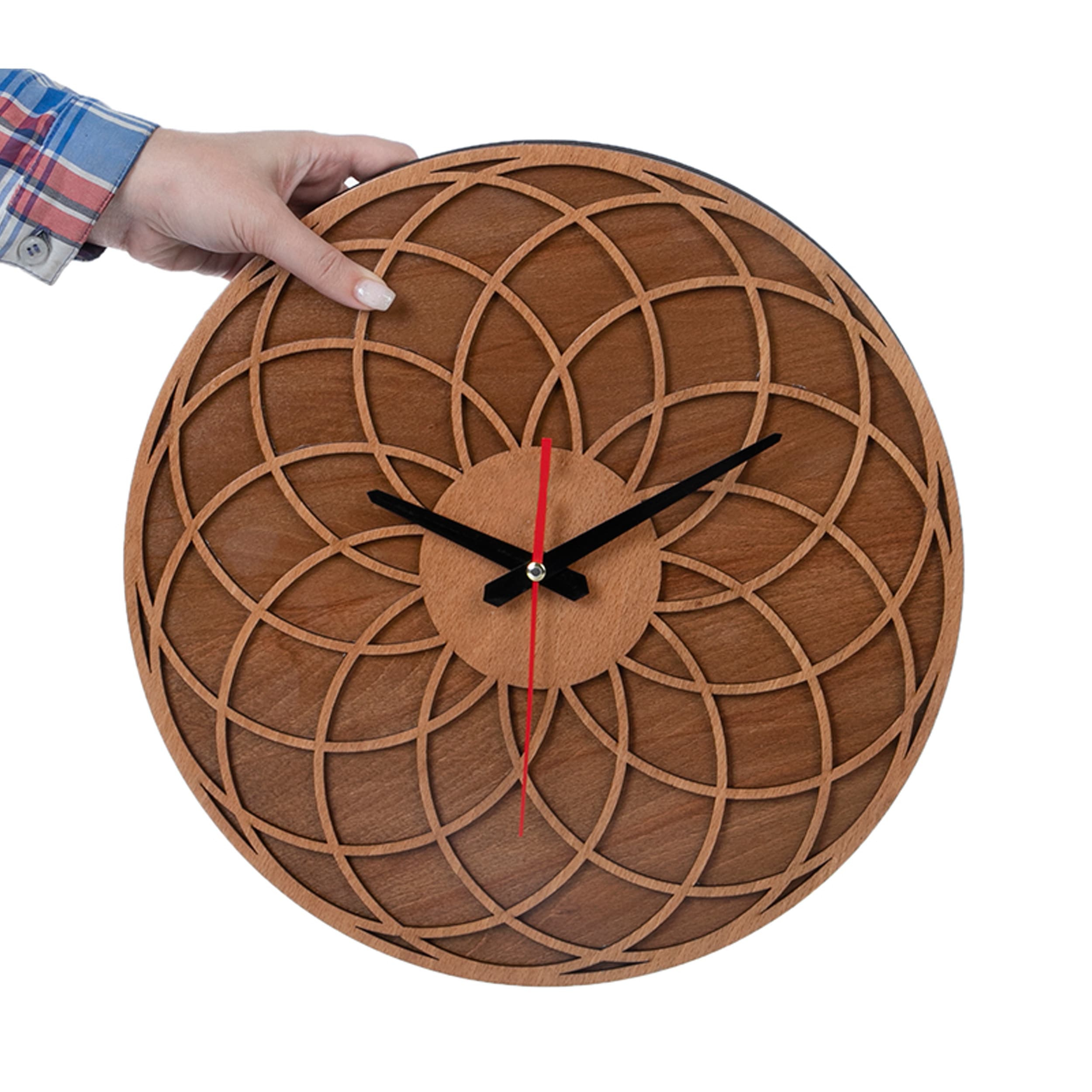 ساعت دیواری چوبی مدل کلاسیک کد CK 606-C – بسته 5 عددی — تصویر ۶