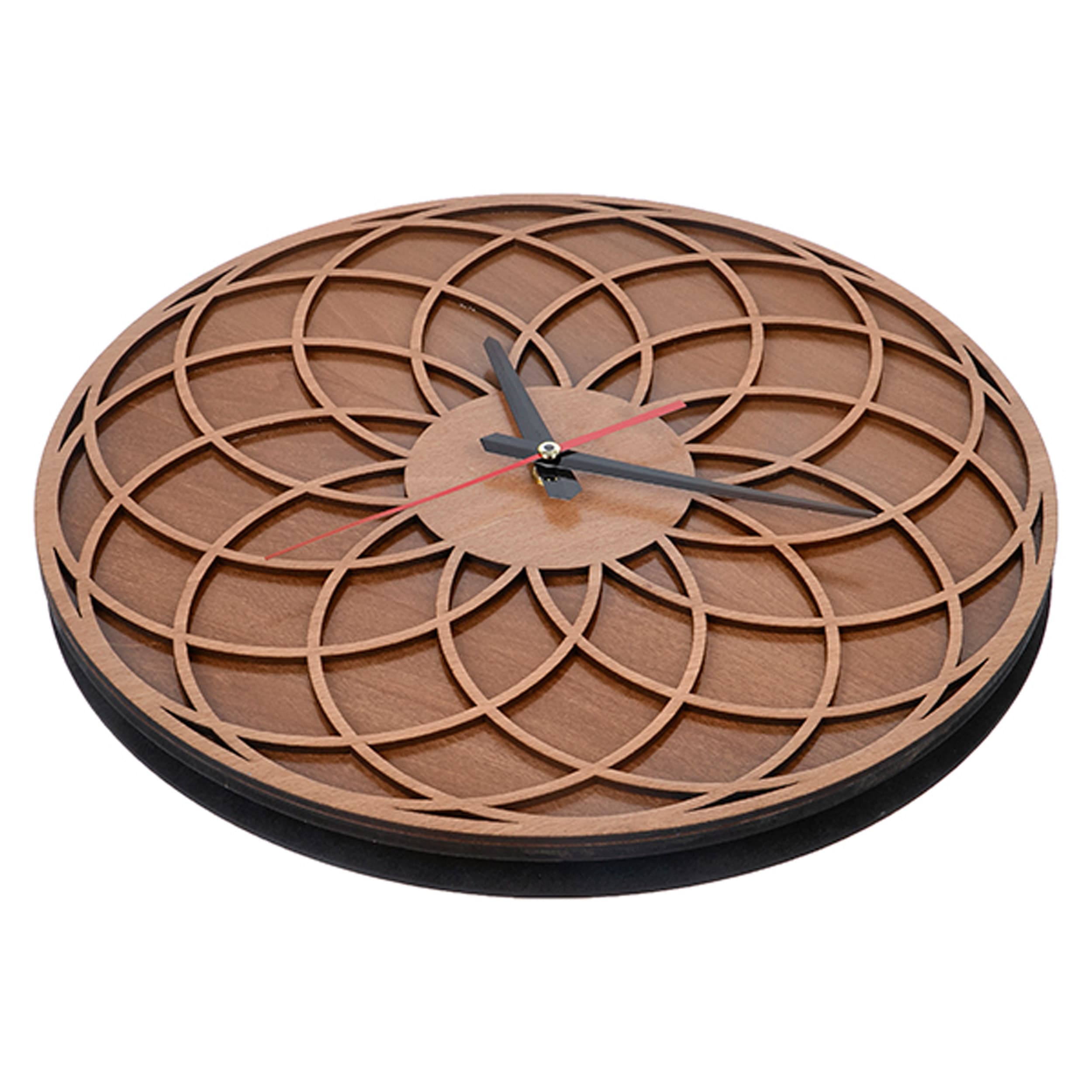 ساعت دیواری چوبی مدل کلاسیک کد CK 606-C – بسته 5 عددی — تصویر ۳