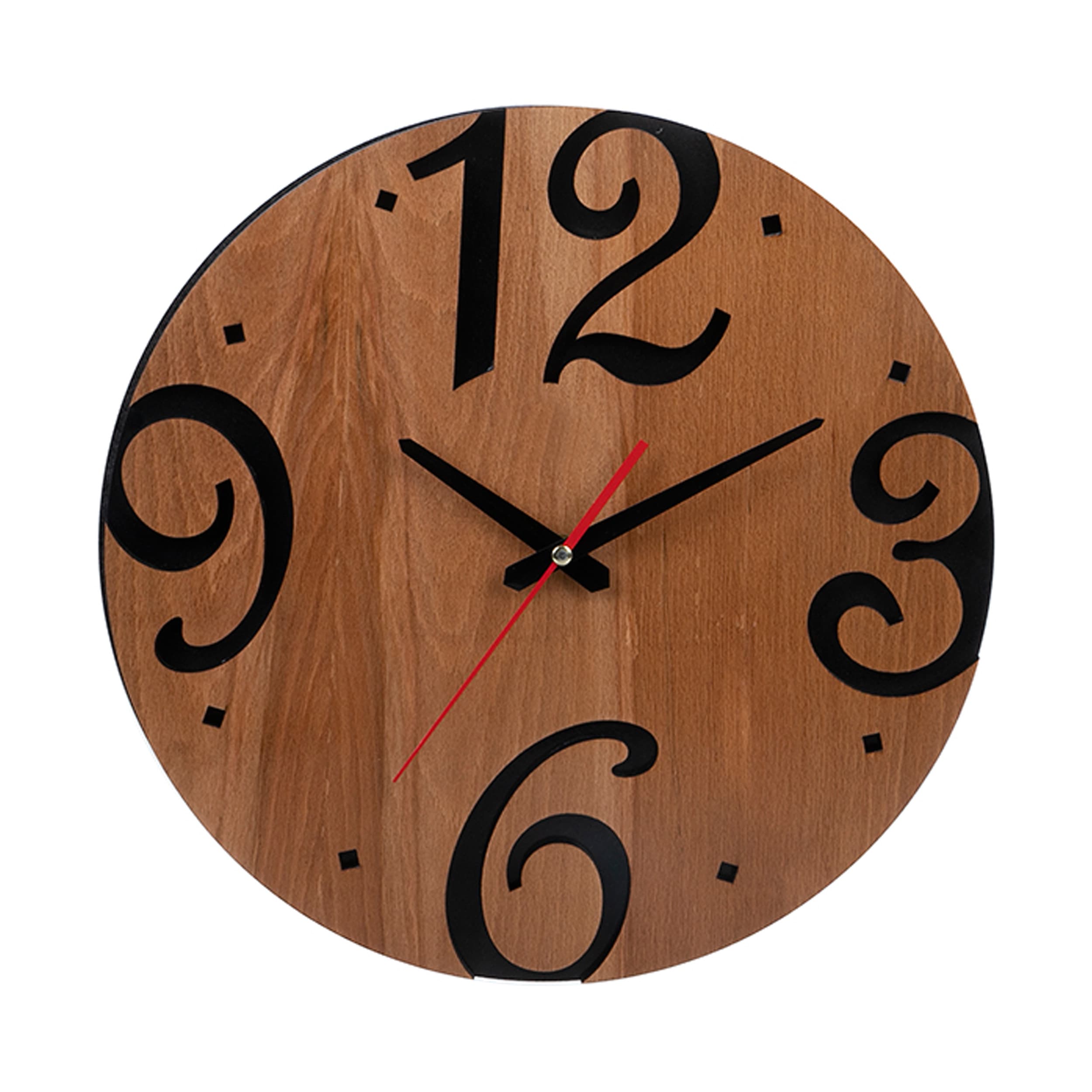 ساعت دیواری چوبی مدل کلاسیک کد CK 605-CM