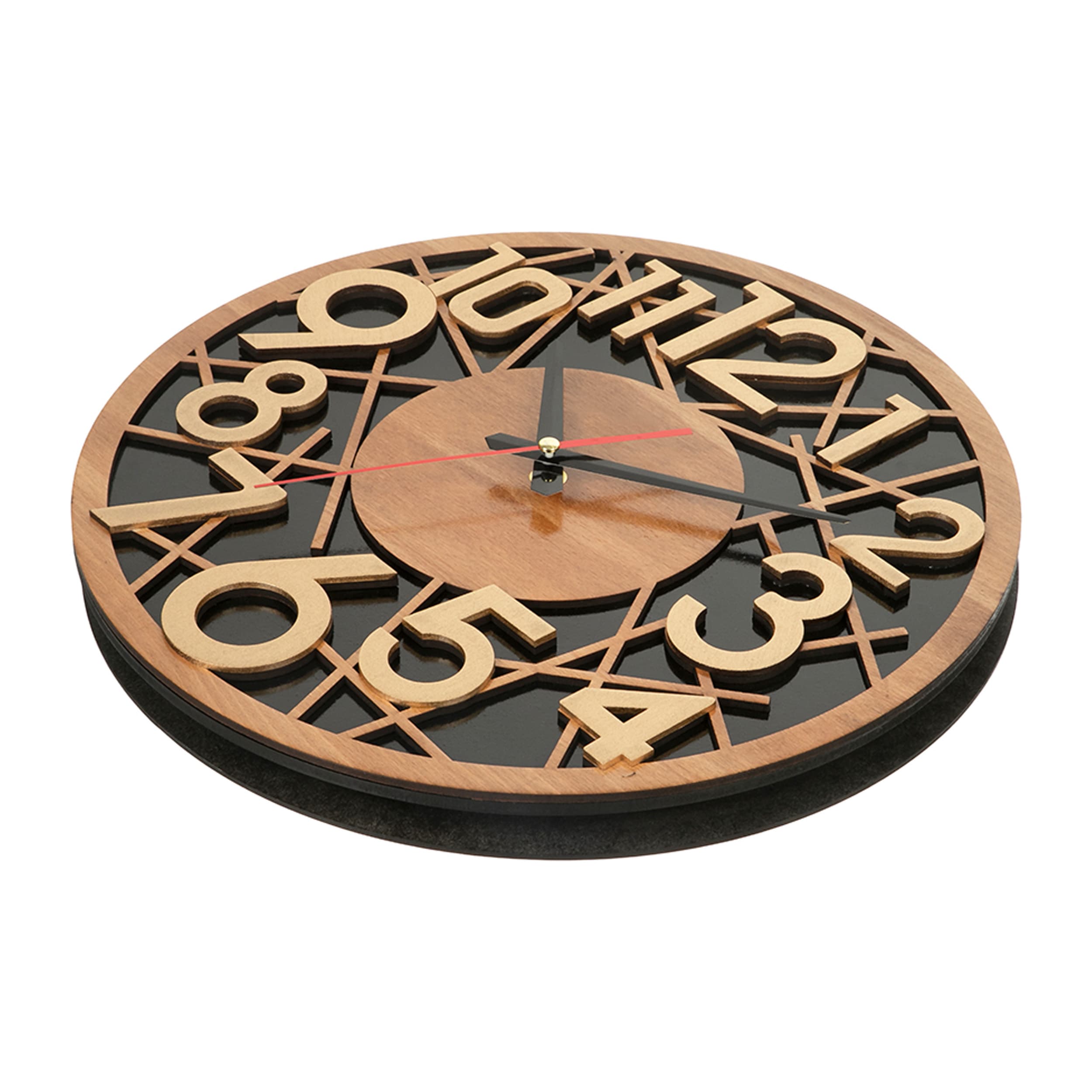 ساعت دیواری چوبی مدل کلاسیک کد CK 602-CM – بسته 5 عددی — تصویر ۳