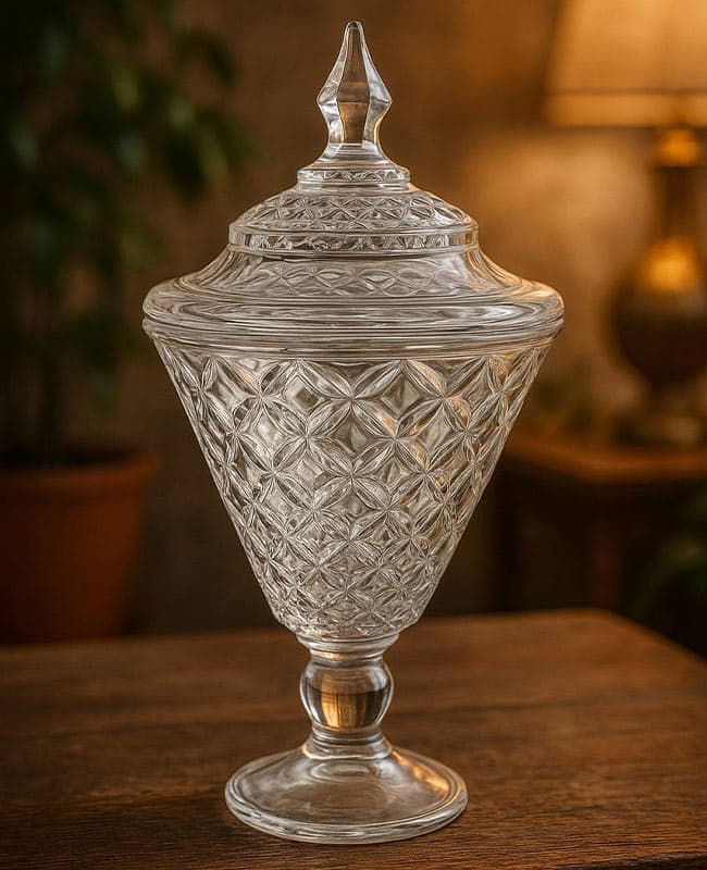 قندان و شکلات خوری مدل الماس deliglass