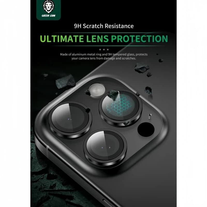 گلس لنز دوربین گرین مناسب iPhone 15 Pro / iPhone 15 Pro Max رنگ Midnight (میدنایت) — تصویر ۶