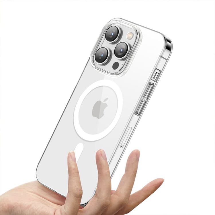 قاب شفاف کریستالی مدل iphone 13 promax سفید — تصویر ۴