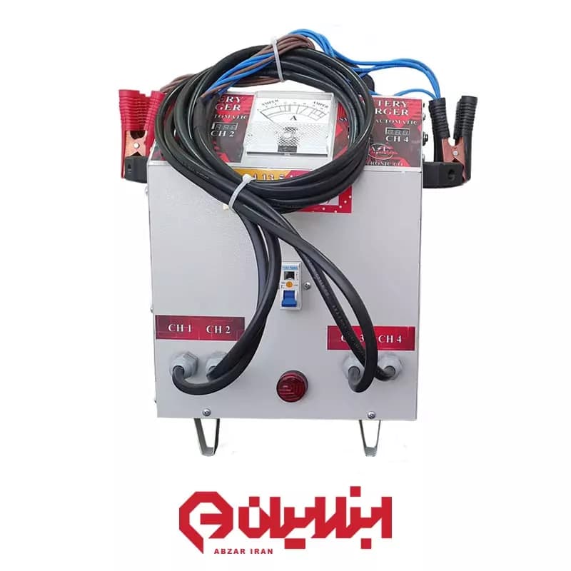شارژر صنعتی اتوماتیک 4 باتری 12 ولت مدل ASL-9000 — تصویر ۵