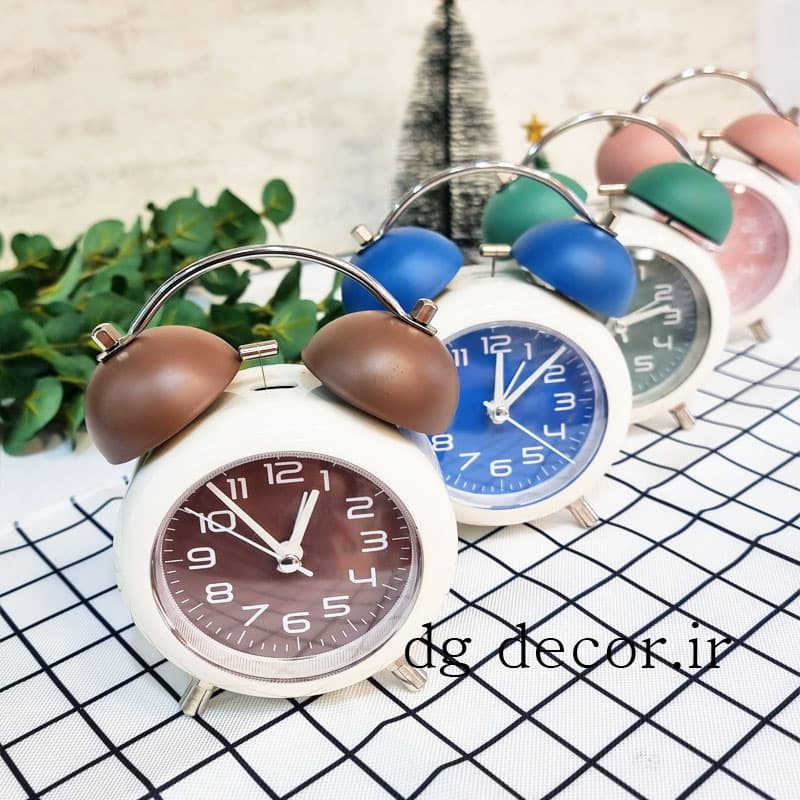 ساعت رومیزی زنگ دار و چراغدار رنگی وارداتی
