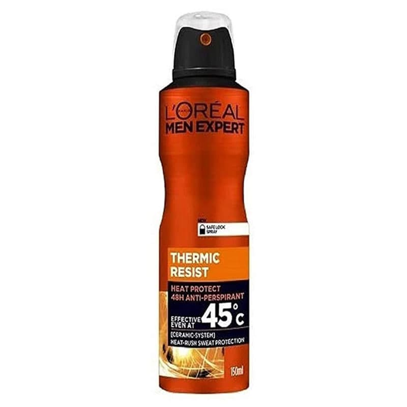 اسپری دئودورانت ترمیک رزیست 48 ساعته مردانه سری Men Expert لورآل 150 میل
