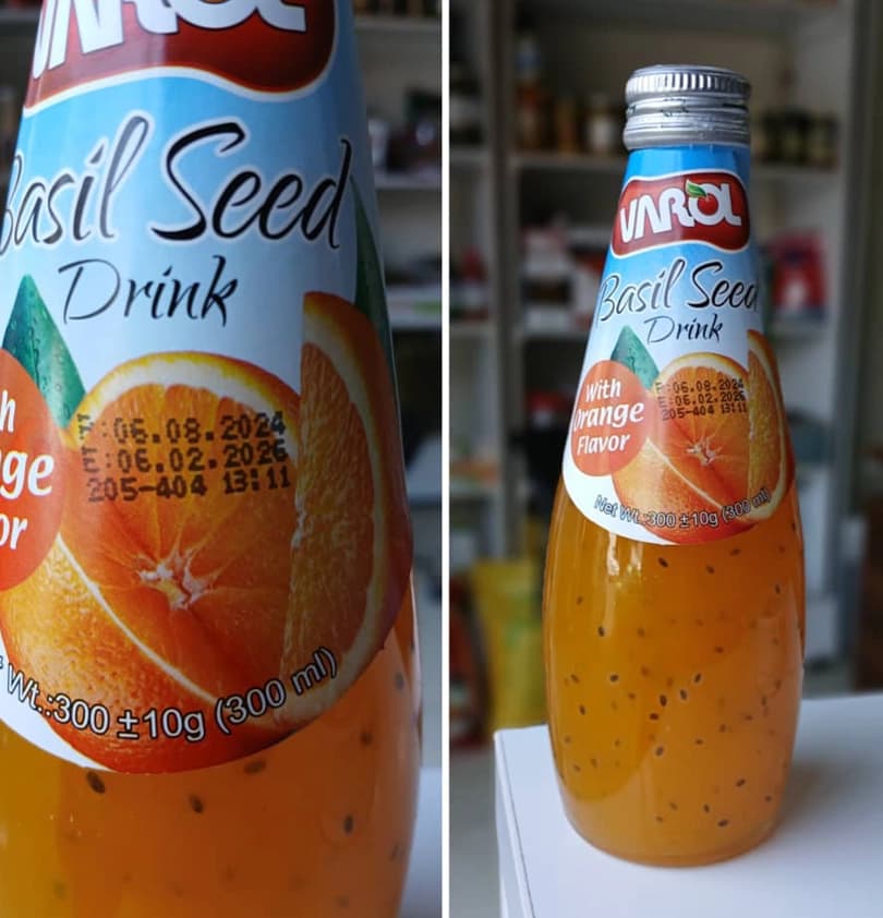 آبمیوه تخم شربتی شیشه ای 300 میل