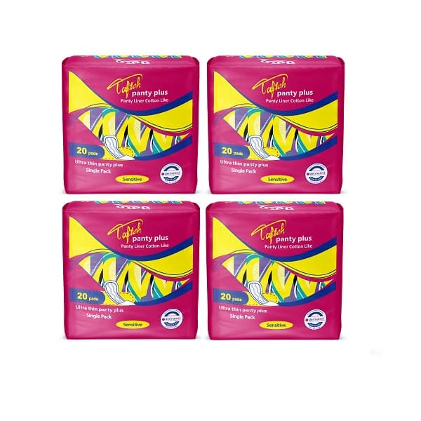 پد بهداشتی روزانه تافته مدل panty plus مجموعه 4 عددی — تصویر ۲