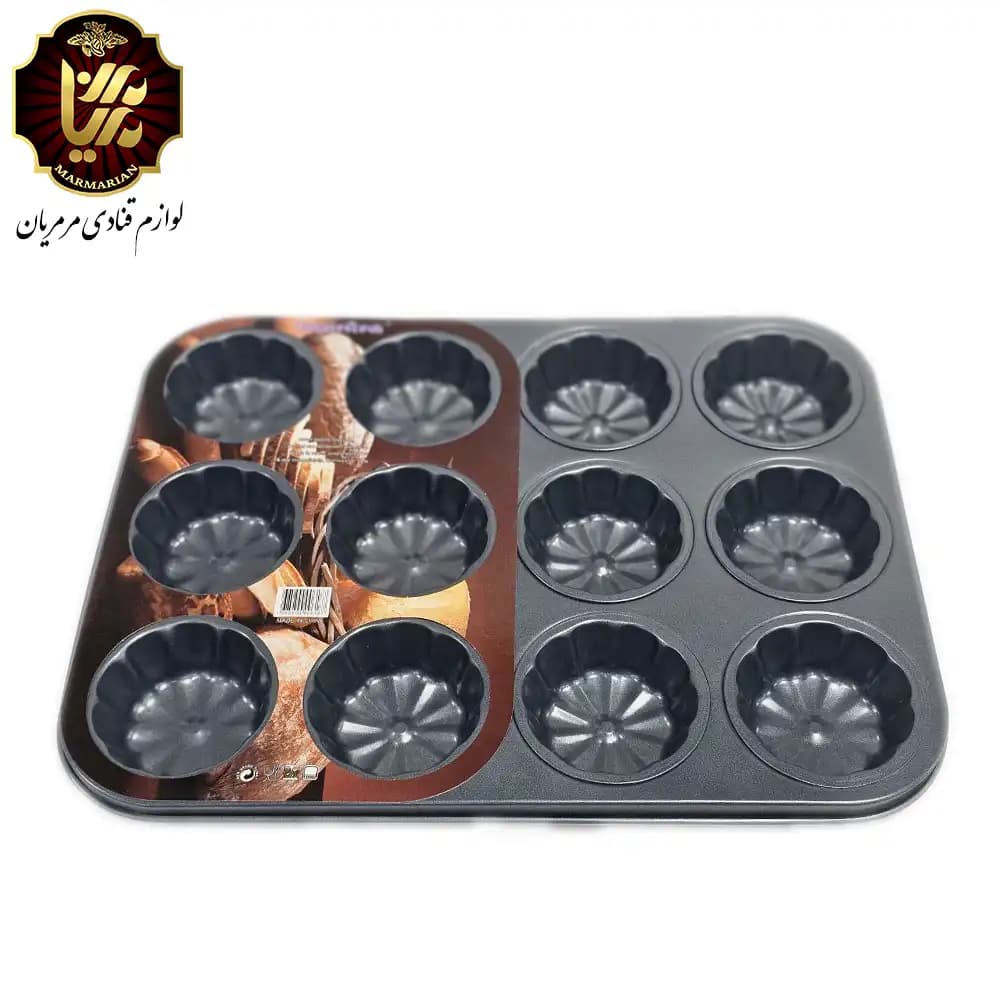 قالب مافین 12 خانه طرح گل outperform