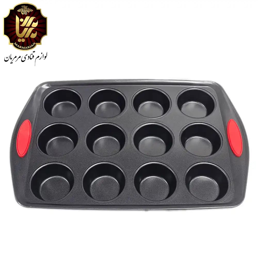 قالب مافین 12 خانه دسته سیلیکون