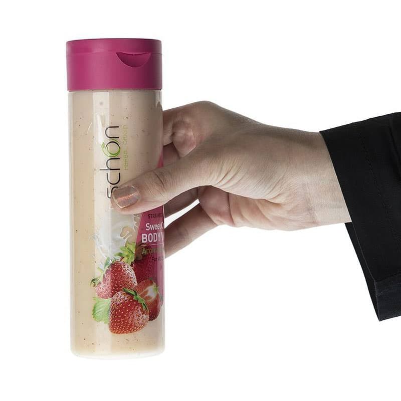 شامپو بدن کرمی شون مدل Strawberry And Milk حجم 300 میلی لیتر — تصویر ۴