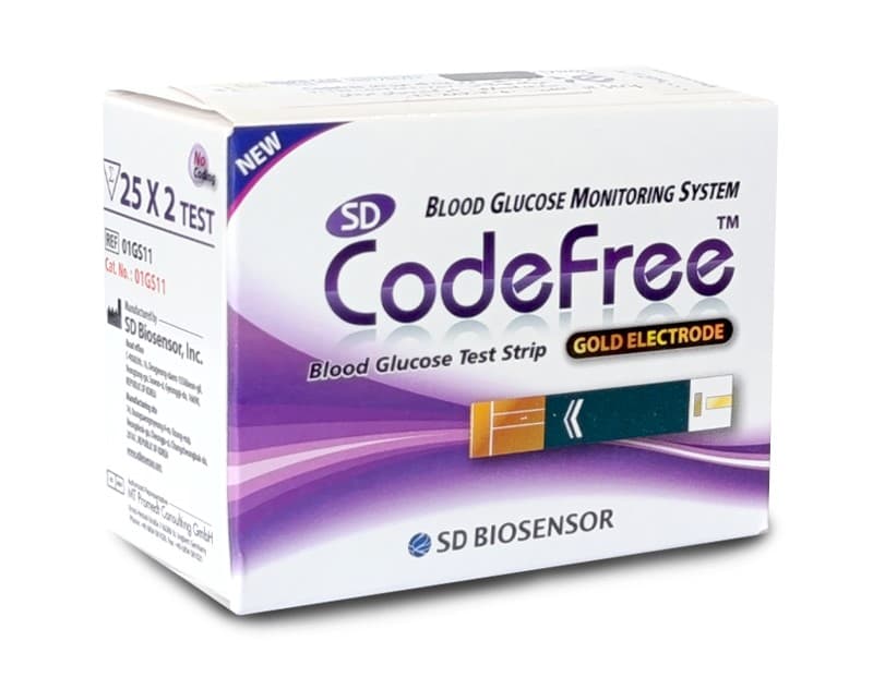 نوار تست قند خون کد فری codefree مدل SD
