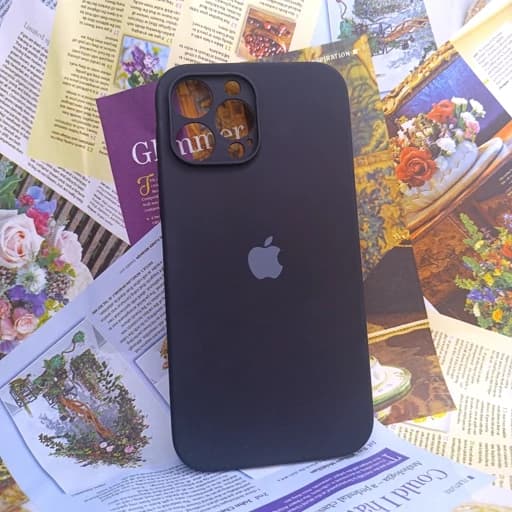 گارد آیفون 13 پرو مکس سیلیکونی پاک کنی اورجینال کاور مشکی iphone 13 pro max