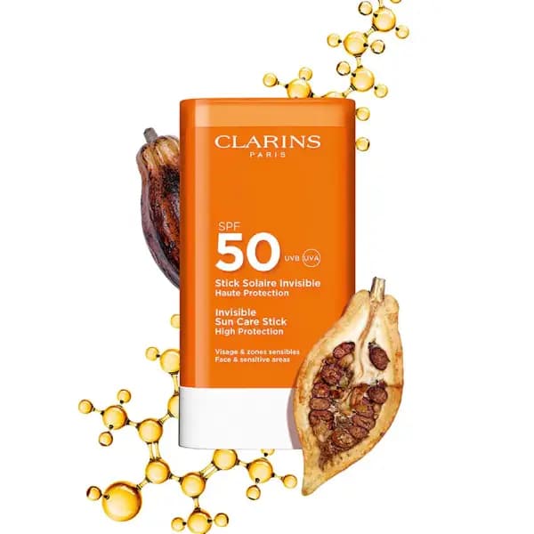 استیک ضد آفتاب بی‌رنگ کلارنس SPF50 مدل Invisible Sun Care Stick حجم 17 گرم — تصویر ۵