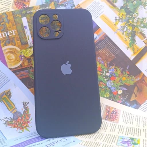 گارد آیفون 12pro max سیلیکونی پاک کنی اورجینال کاور مشکی آیفون 12 پرو مکس iphone 12pro max