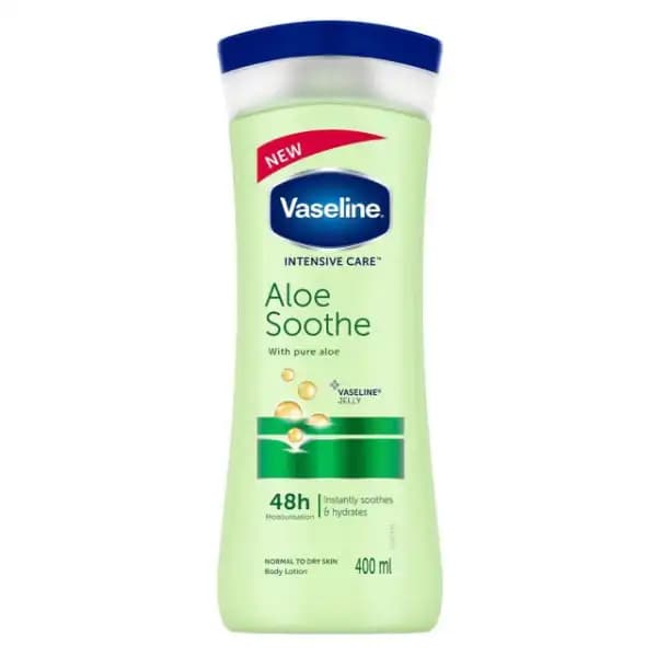 لوسیون بدن وازلین مدل Intensive Care Aloe Soothe حجم 400 میل