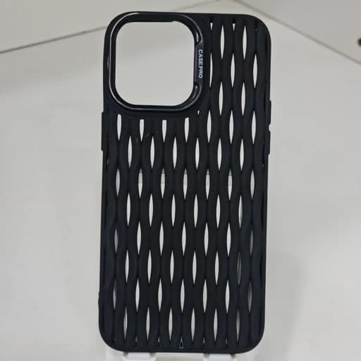 گارد آیفون 15 پرو مکس طرح حصیری شیک iphon15 pro max رنگ مشکی