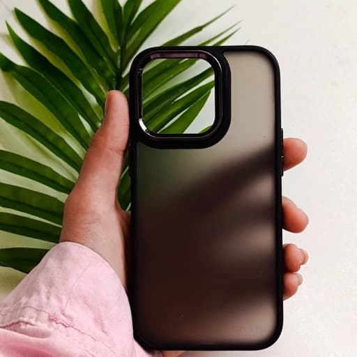 گارد آیفون 14 پرو مکس طرح پشت مات دور رنگی مشکی Iphone 14 pro max
