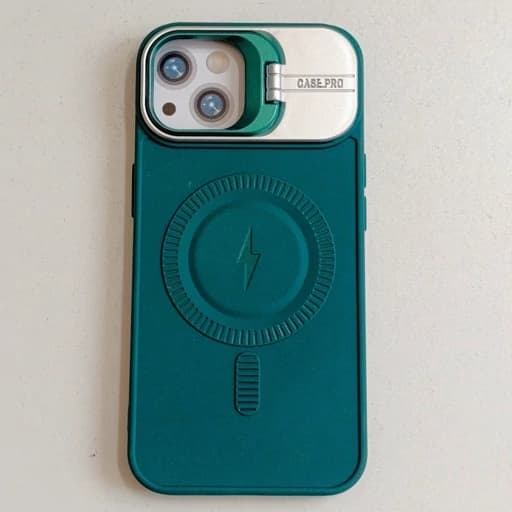 گارد گوشی آیفون 13 /14/15 نرمال طرح مگنتی iphon13 / Iphone14/Iphone15 پایه دار رنگ سبز