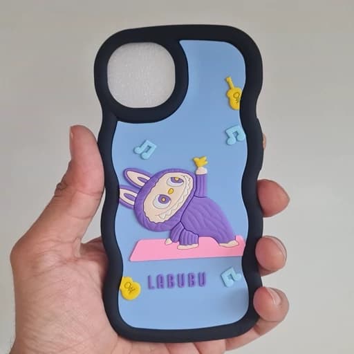 گارد گوشی آیفون 13 و 14 نرمال طرح عروسکی برجسته فانتزی لبوبو قاب و کاور IPhone 13/14/15