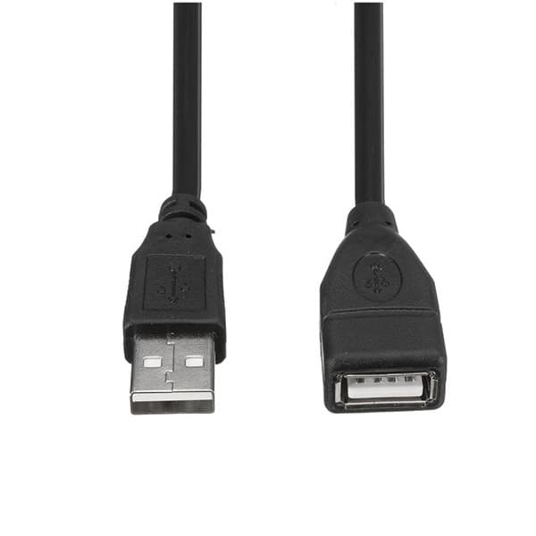 کابل افزایش طول USB مشکی 3 متری | کابل USB 2.0 نری به مادگی