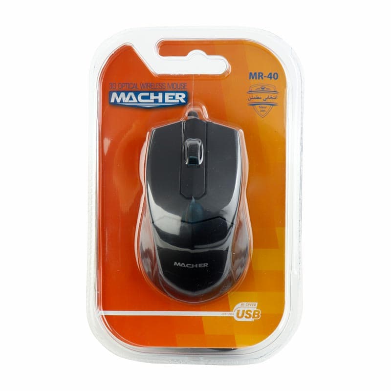 ماوس سیمدار مچر مدل MR-40 | موس USB اپتیکال Macher MR40