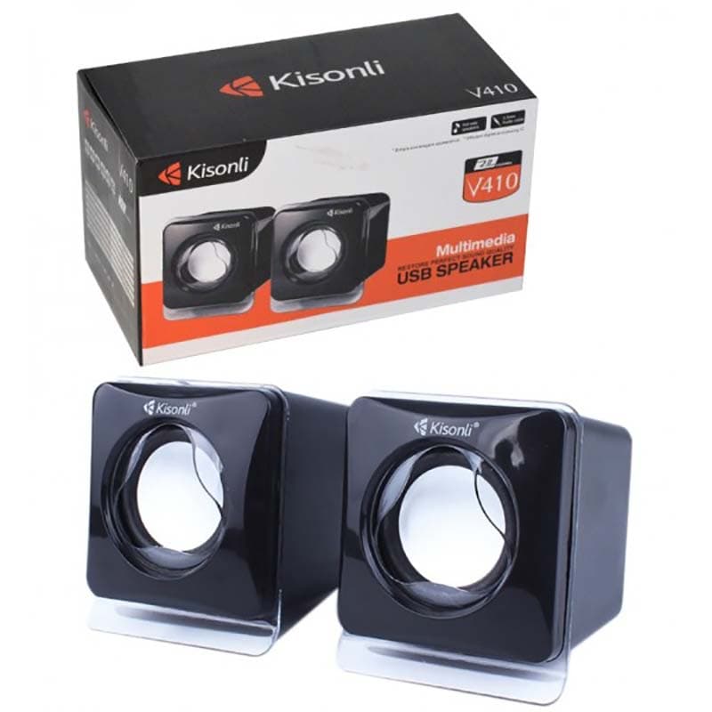 اسپیکر دسکتاپ کیسونلی مدل Kisonli V410 | اسپیکر دو تکه USB