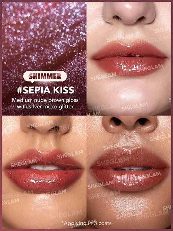 لیپ پلامپر شیگلم شیمر SHEGLAM POUT-PERFECT SEPIA KISS — تصویر ۴