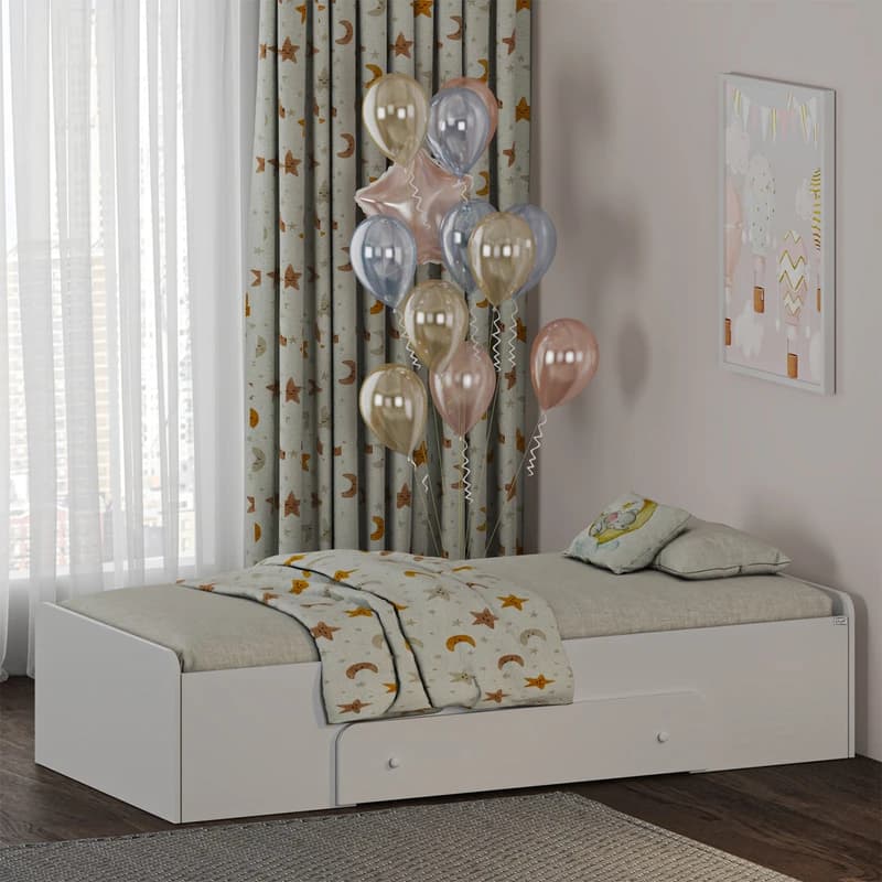 تخت خواب ملامینه یک نفره مدل FH966 سایز 80×180 سانتی متر