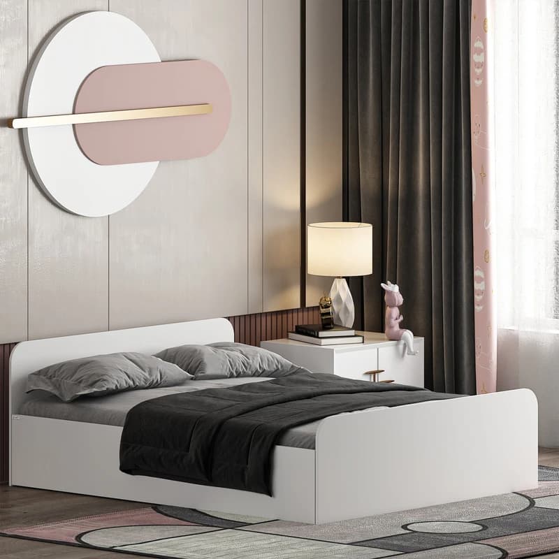 تخت خواب ملامینه دو نفره مدل FH933 سایز 160×200 سانتی متر — تصویر ۲
