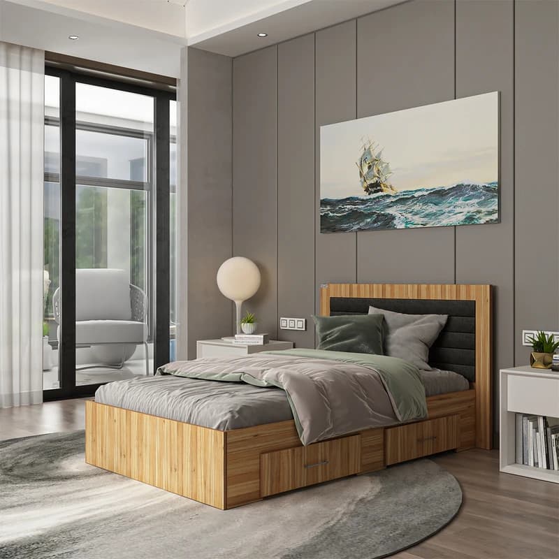 تخت خواب یک نفره مدل FH831 سایز 120×200 سانتی متر