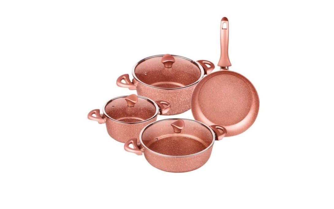 سرویس قابلمه 7 پارچه رزگلد گرانیت گلوک تاشوو T4344