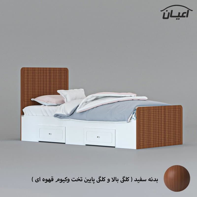 تخت خواب یکنفره مدل FH810 سایز 200×90 سانتی متر — تصویر ۳