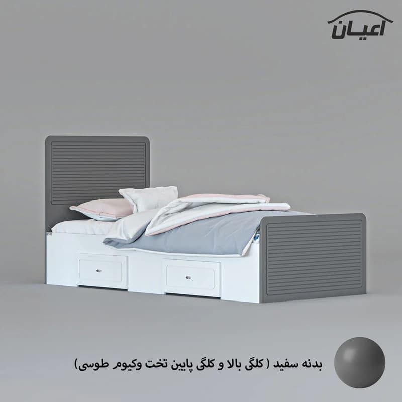 تخت خواب یکنفره مدل FH810 سایز 200×90 سانتی متر — تصویر ۶