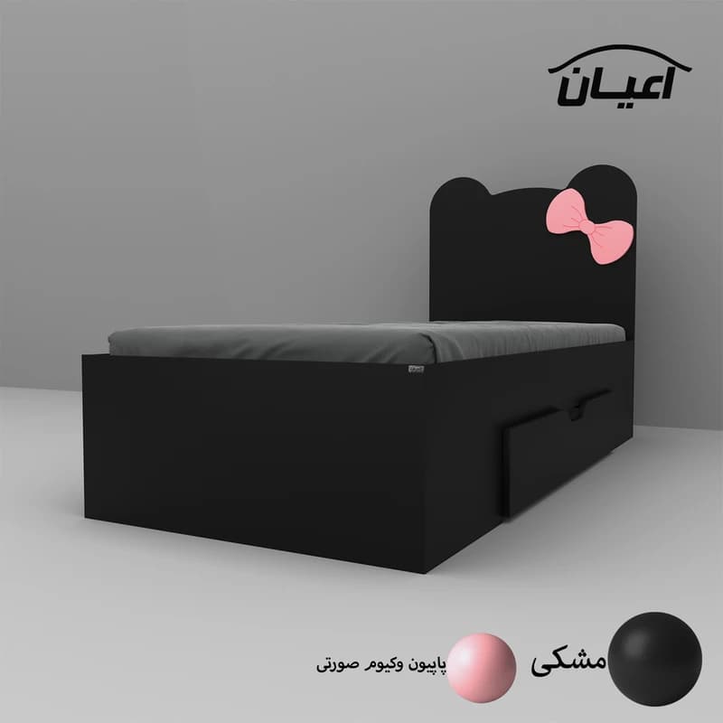 تخت خواب نوجوان طرح پاپیون مدل FH608 سایز 80×180 سانتی متر — تصویر ۳