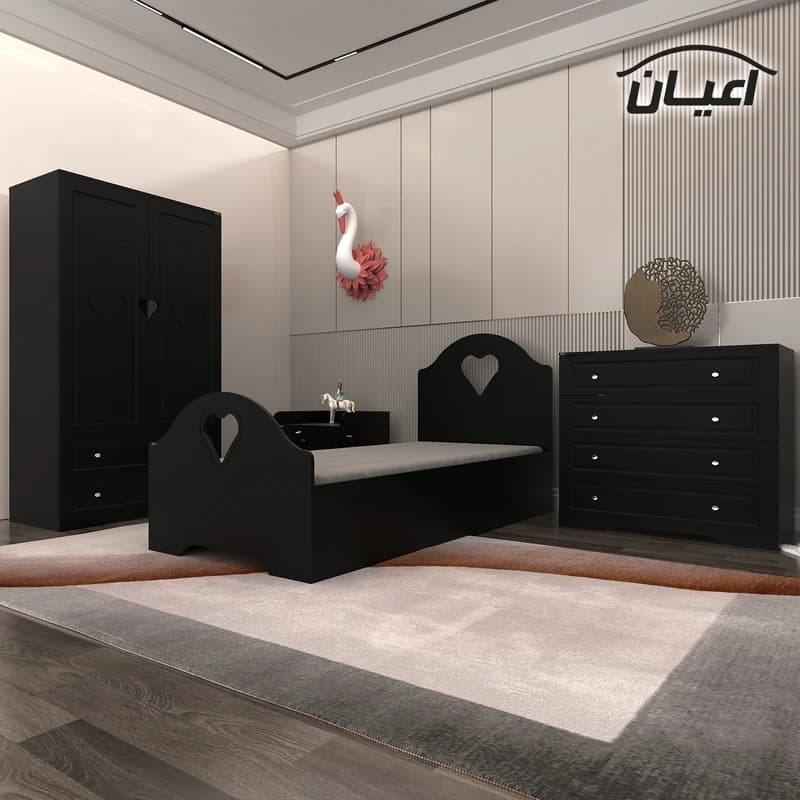 سرویس خواب یک نفره مدل FH474 طرح فانتزی سایز 90×200 سانتی متر مجموعه 4 عددی — تصویر ۳