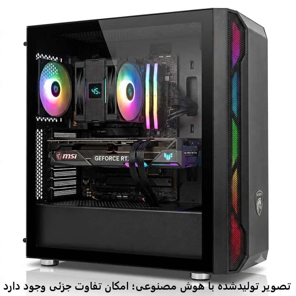 کیس گیمینگ میان رده 7700x- b650 tuf plus wifi- 32GB DDR5- SSD 1TB- 5070 12GB کد G021-1