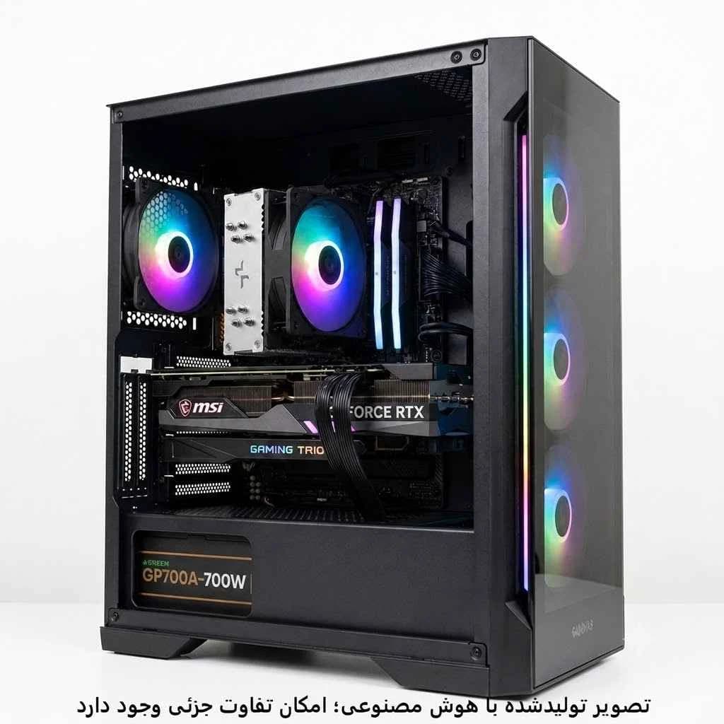 کیس گیمینگ میان رده i5 7600- b650 tuf plus wifi- 32GB DDR5- SSD 1TB- 5070 12GB کد G020-1