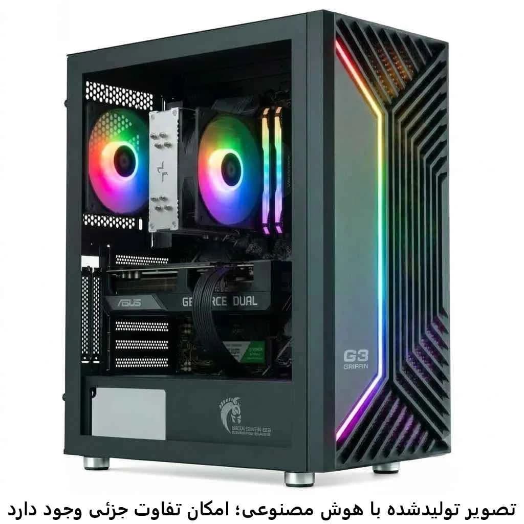 کیس گیمینگ میان رده B760- i5 14400- 32GB DDR5- 1TB SSD- 4060Ti کد G013-1