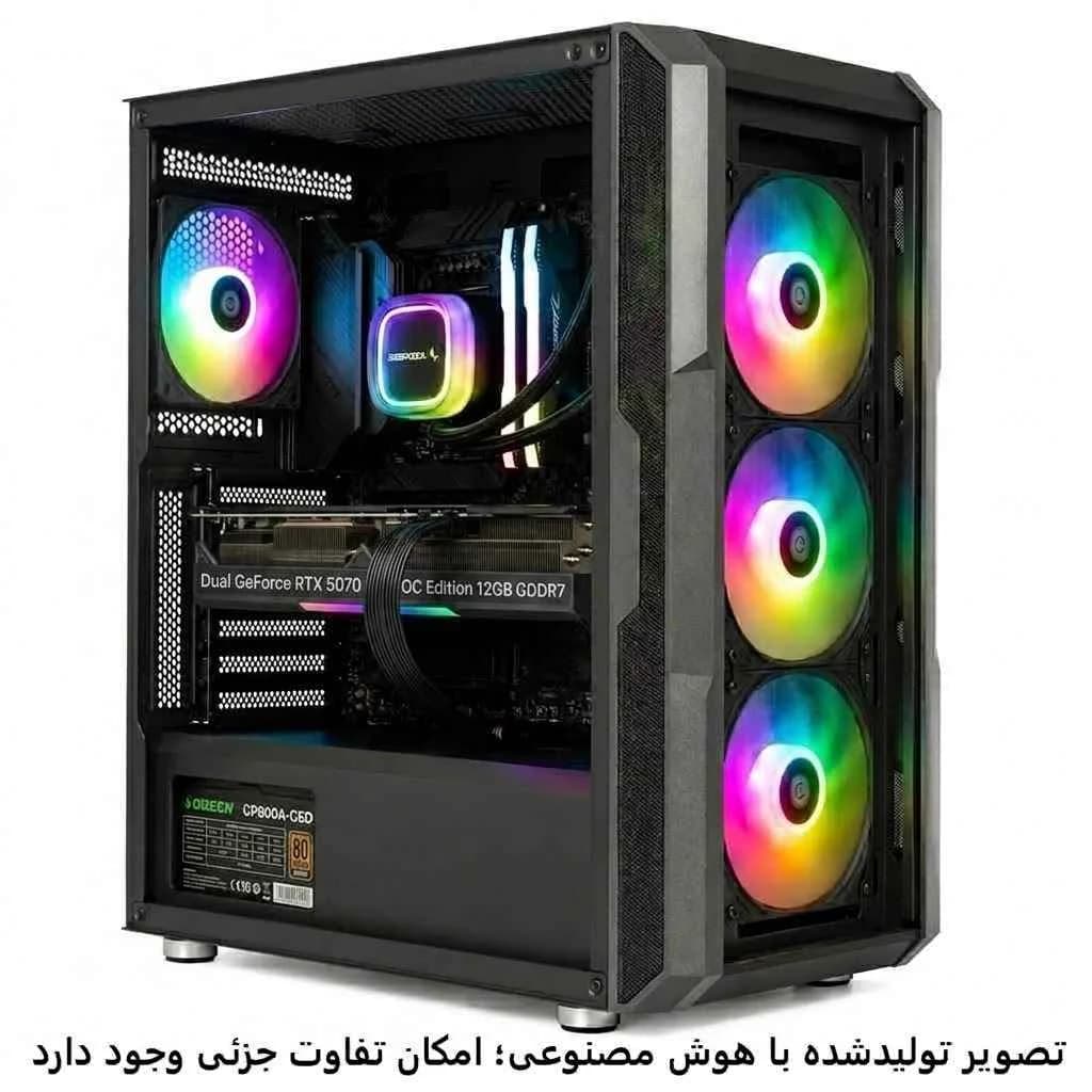 کیس گیمینگ میان رده B760- i5 14600KF- 32GB DDR5- 2TB SSD- 5070 12GB- کد G012-1