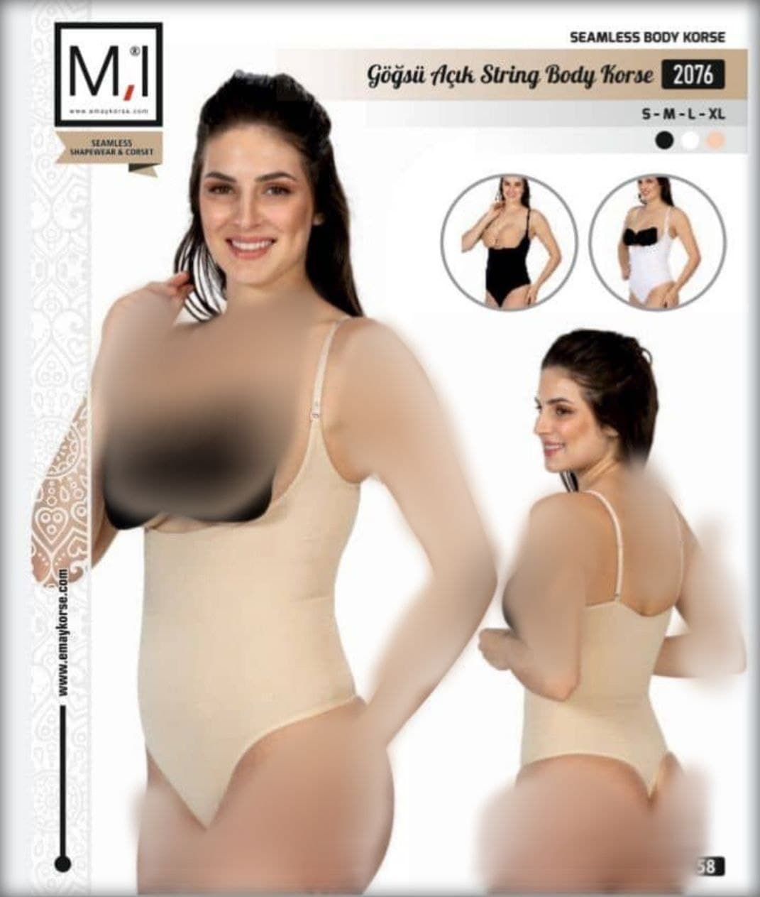 گن زنانه میکروفایبر بندی بکلس MI کد 2076