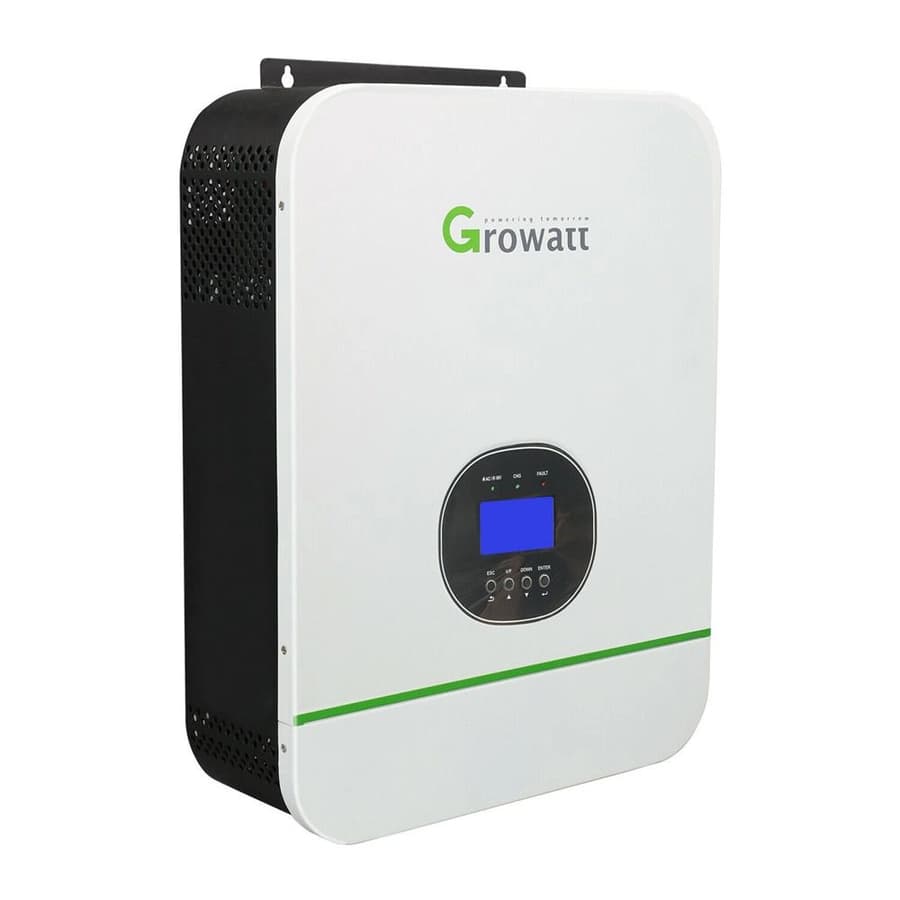 سانورتر 5 کیلووات، 48 ولت، 80 آمپر MPPT برند Growatt، مدل SPF 5000TL HVM