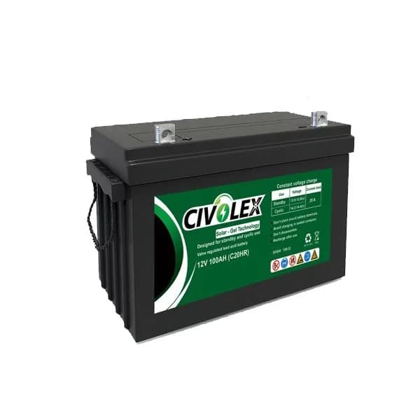 باتری 100 آمپر ساعت (دیپ سایکل ژل) برند civolex