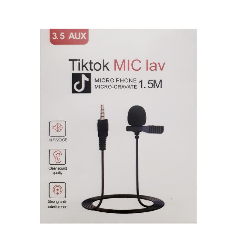 میکروفن یقه ای ۱.۵متری Tiktok — تصویر ۲