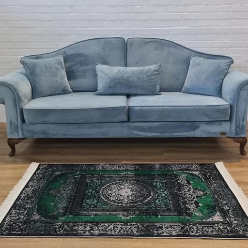 فرشینه مخمل هازان کیفیت گوشتی A+ زمرد L557 (پس کرایه)