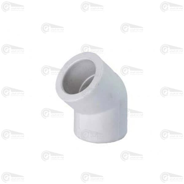 زانو 45 درجه تک لایه سفید آذین