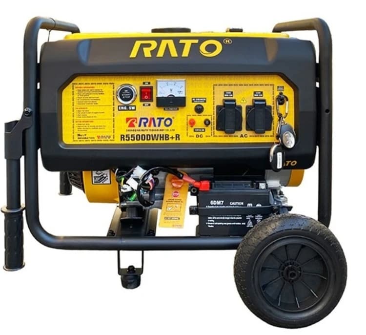 موتور برق بنزینی استارتی ریموت دار راتو مدل R5500WHB+R