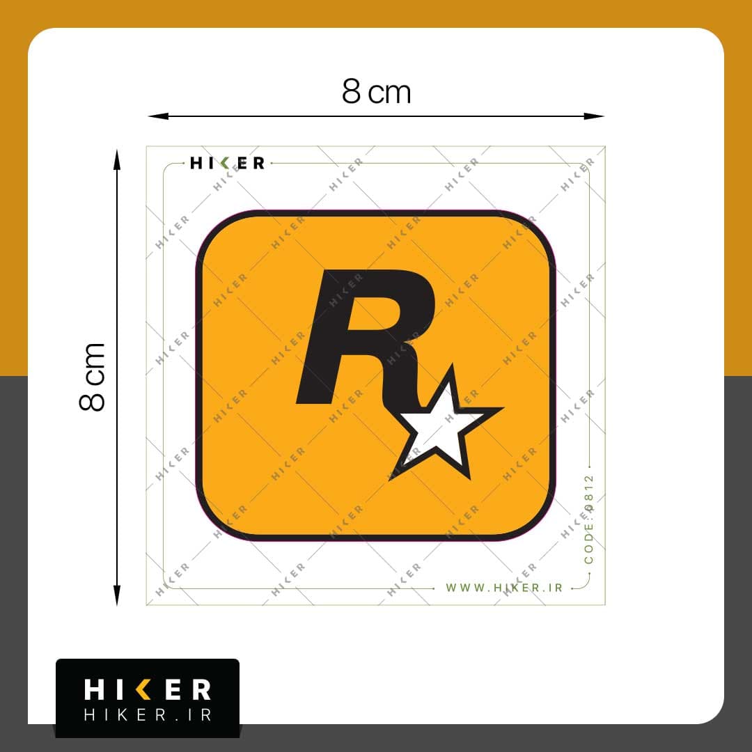 استیکر ژلهای ۰۸۱۲ (لوگو راکاستار گیمز – Rockstar Games) — تصویر ۴