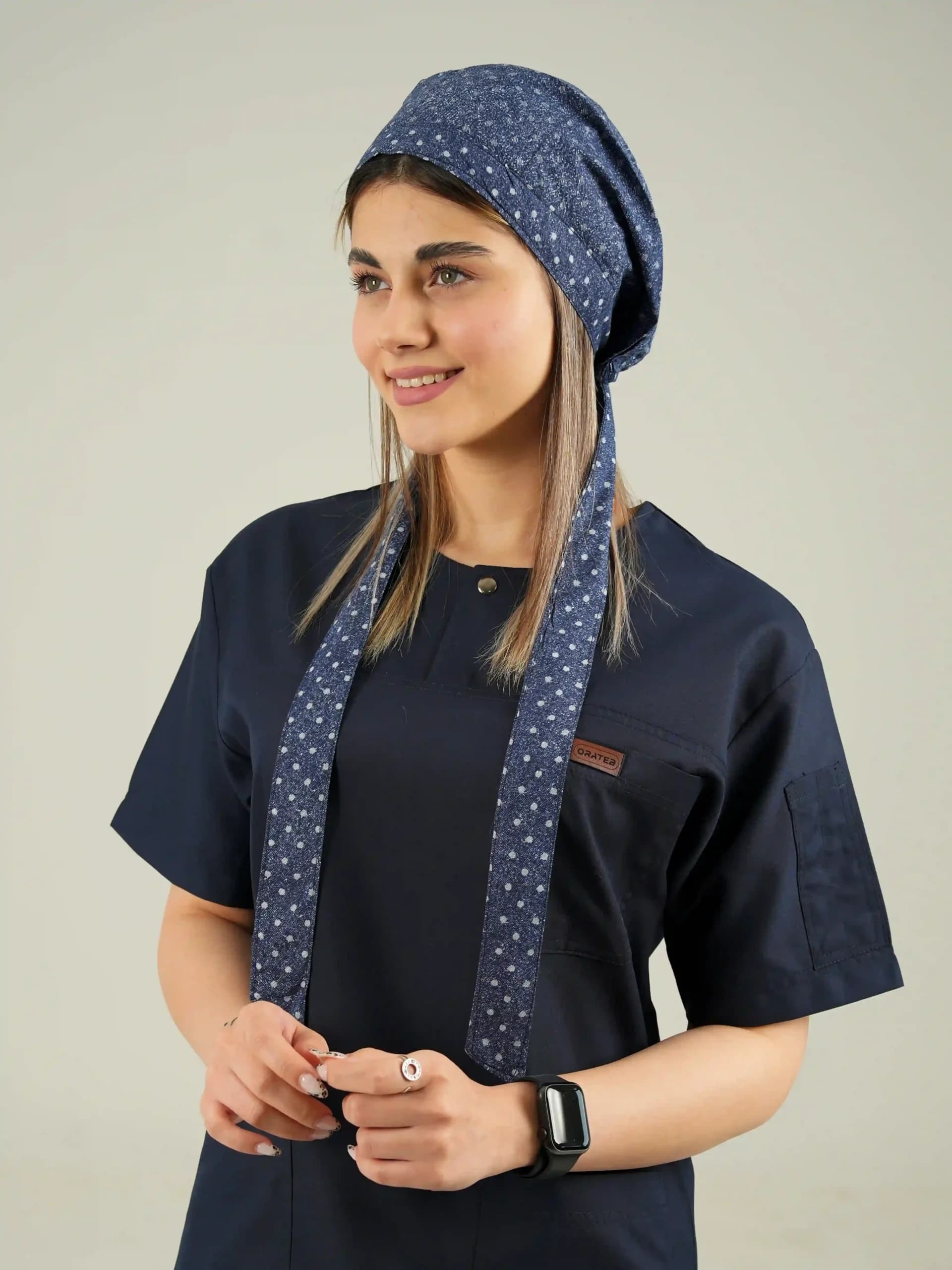 کلاه جراحی کراواتی طرح جین خال خال کد KH25